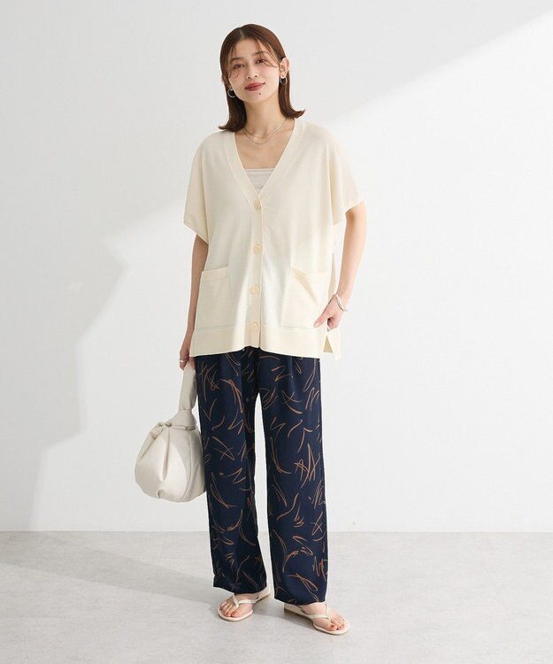 Green Parks フレンチスリーブカーディガン Ivory