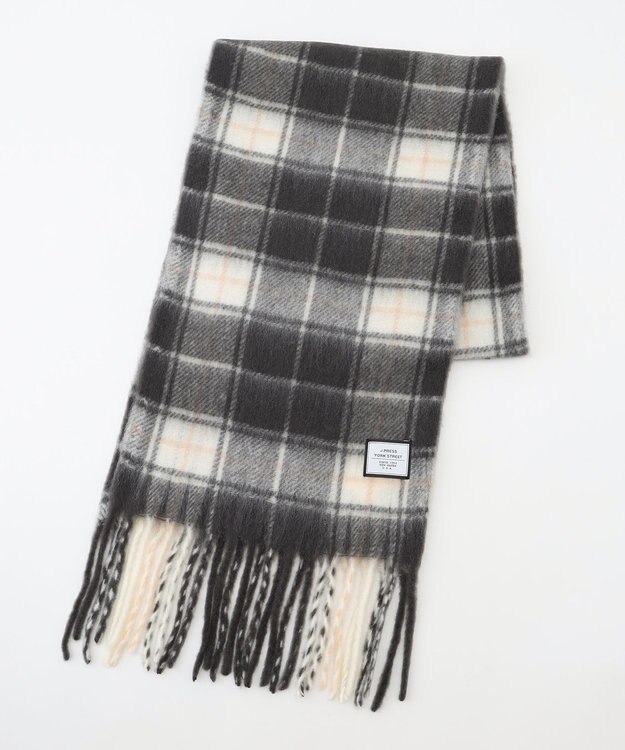 J.PRESS YORK STREET 【WOMEN】BLUCLE チェック マフラー グレー系3