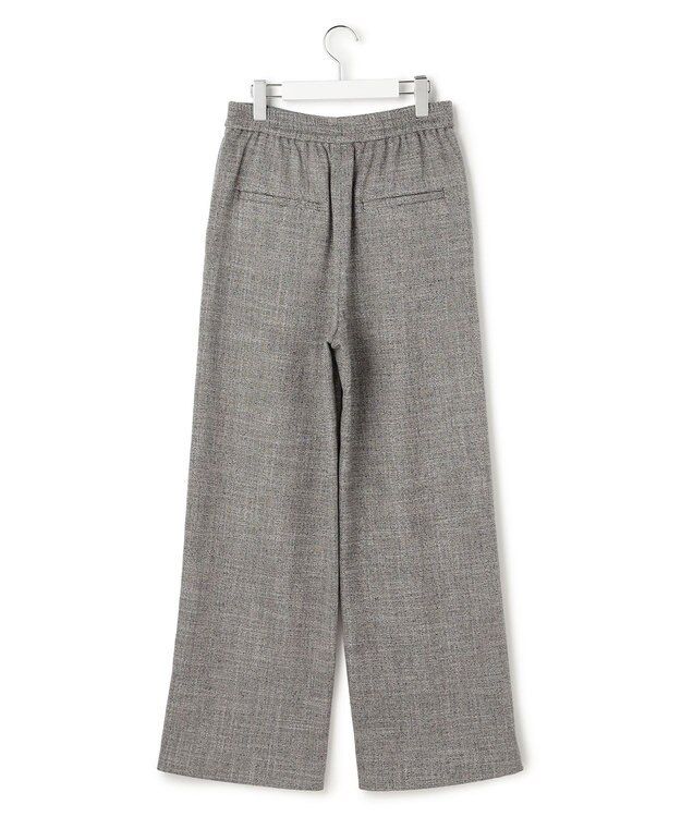 ICB ライトスラブツイード ワイドパンツ ブラック×オフホワイトミックス