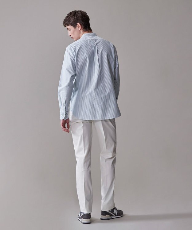 J.PRESS MEN 【IVY COLLECTION】【毎シーズン大好評】バックブル ロンストクレイジーパターン バンドカラーシャツ グリーン系1