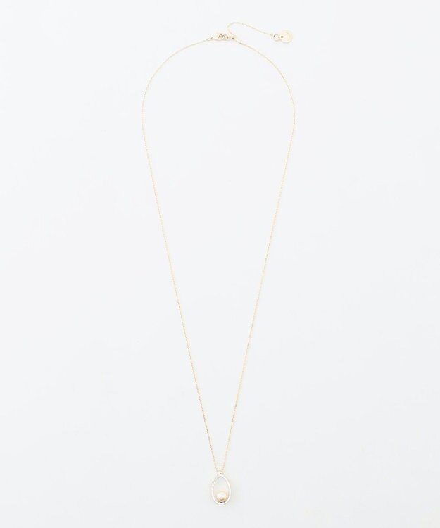 J.PRESS LADIES サークルパール ワントップ ネックレス ウスゴールド系
