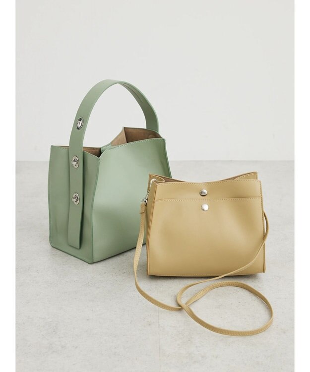 Green Parks ・ｃａｃｈｅ　ｃａｃｈｅ　スナップバッグインセット Light Khaki