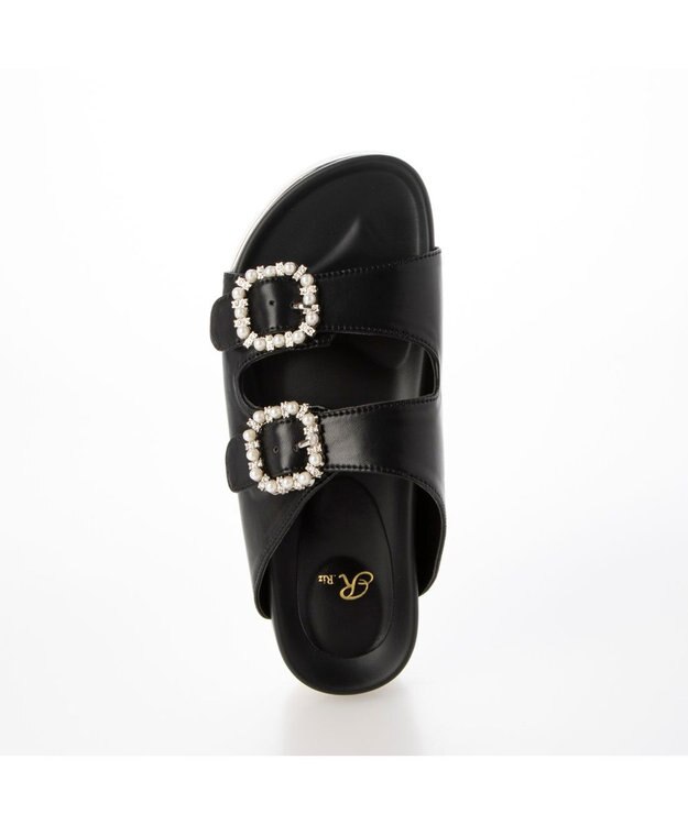 Riz raffinee <Riz raffinee>ビジューダブルベルトスポーツサンダル ブラック