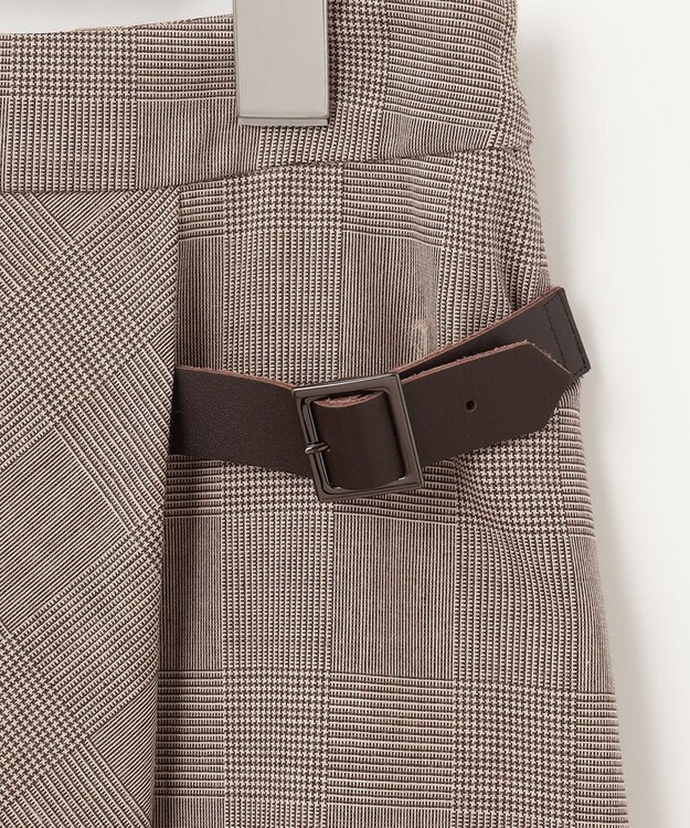 J.PRESS LADIES T/R/Wグレンチェック スカート ブラウン系3