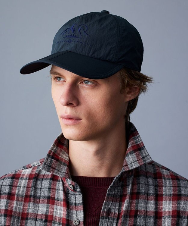 JOSEPH ABBOUD MOUNTAIN 【ECO撥水/起毛裏地】マイクロリップワッシャー  キャップ ネイビー系