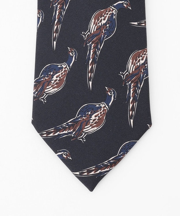 JOSEPH ABBOUD 【イタリア製・Holliday&Brown】バードプリント ネクタイ ネイビー系6
