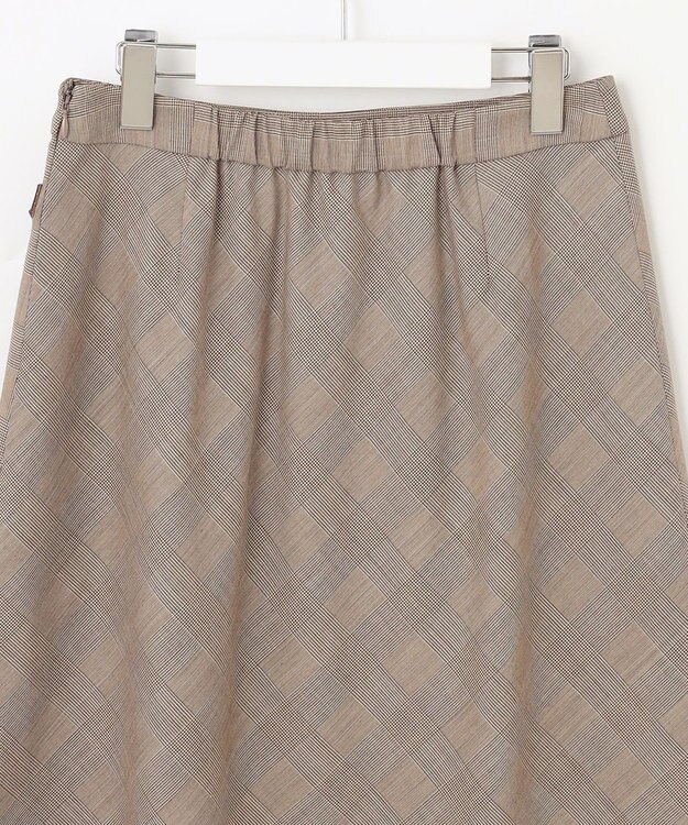 J.PRESS LADIES T/R/Wグレンチェック スカート ブラウン系3