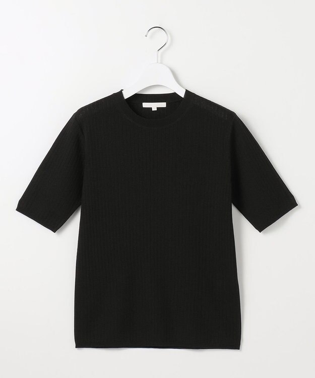 自由区 L 【アンサンブル対応】シアーシルクミックスニット プルオーバー ブラック