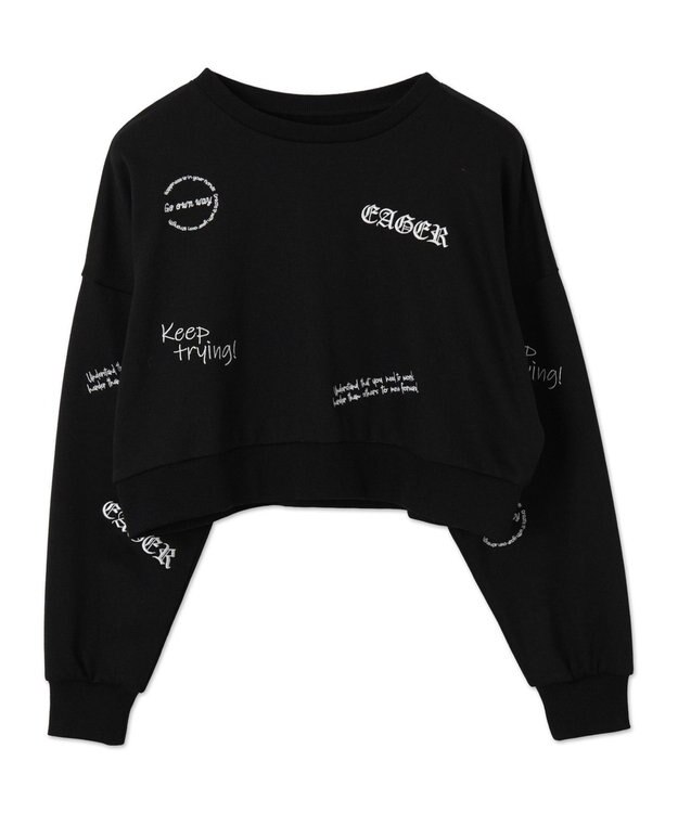 WEGO スクリブルグラフィックスウェット ブラック