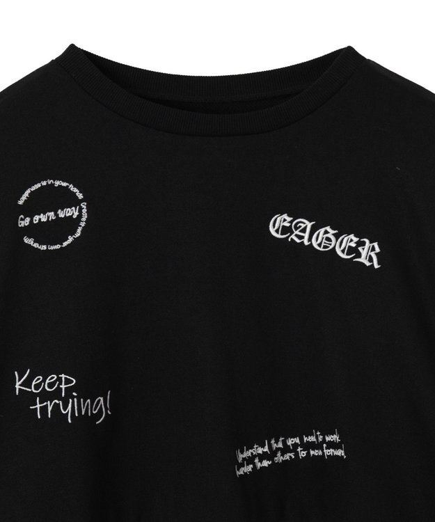 WEGO スクリブルグラフィックスウェット ブラック