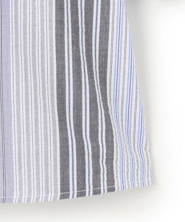 J.PRESS YORK STREET 【WOMEN】マルチストライプ ブラウス ブルー系1