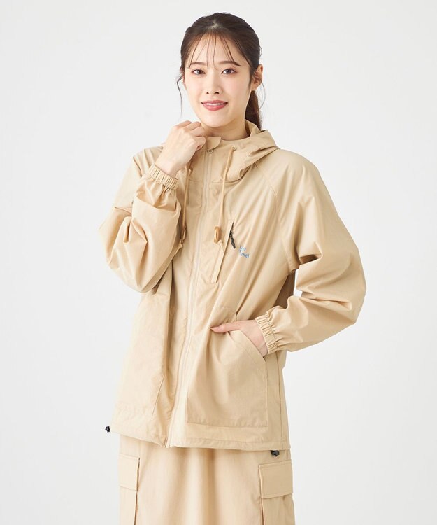 SHARE PARK LADIES 【撥水・UVカット・ストレッチ・軽量 】パッカブルマウンテンパーカー（Mサイズ） ベージュ系
