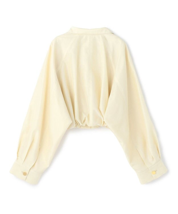 BEIGE， SULFUR / シルク混ショート丈バルーンブルゾン Ecru