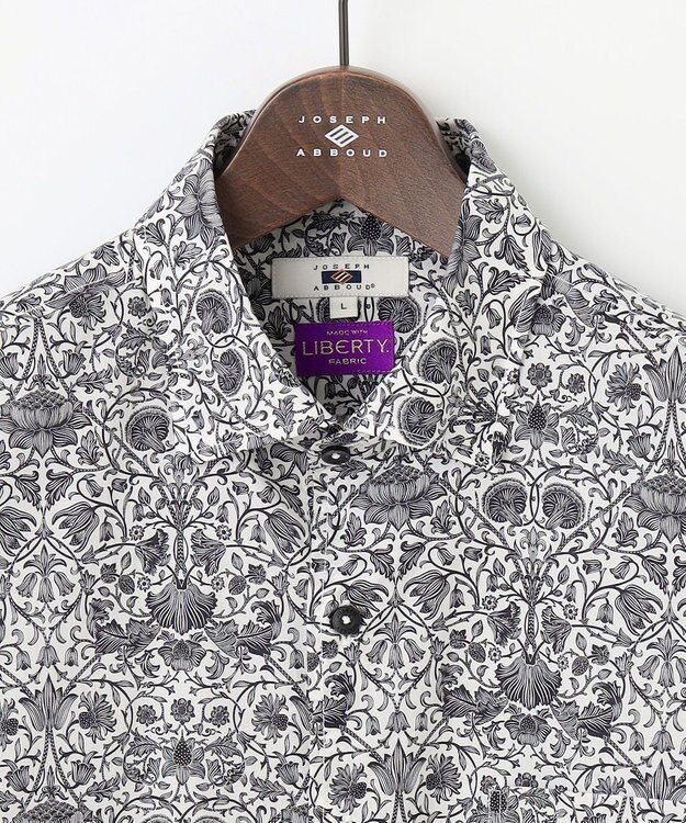JOSEPH ABBOUD 【キングサイズ・英国リバティ社・纏うアート・柄で魅せる】リバティプリント シャツ　25AW ホワイト系5