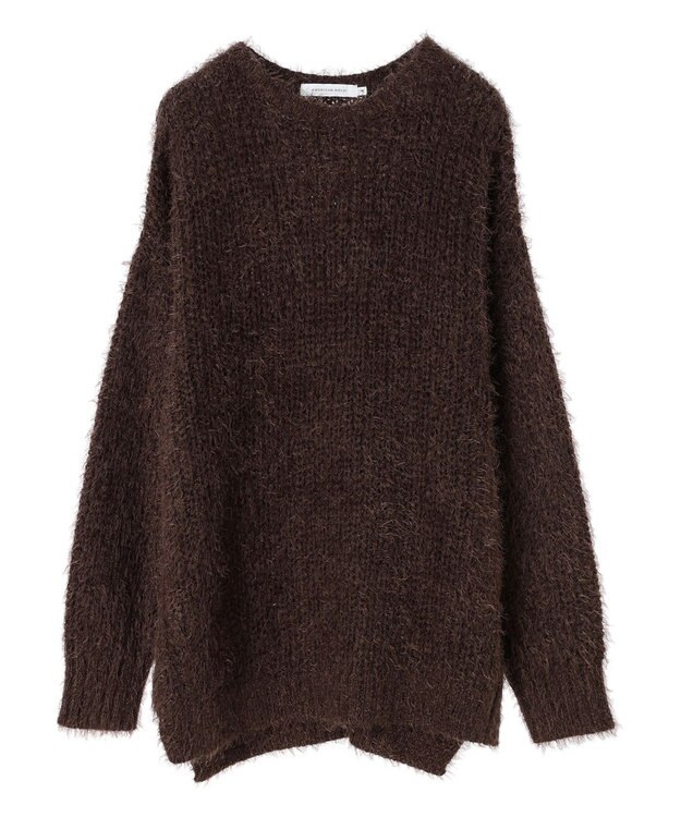 AMERICAN HOLIC シャギーゆるっとニットプルオーバー Brown