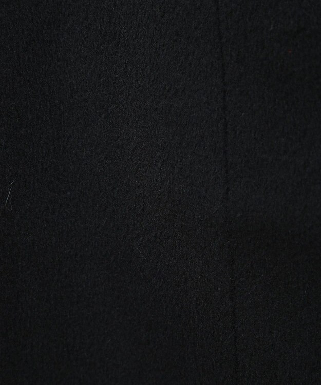 earth music&ecology ファーカフスノーカラーコート ブラック