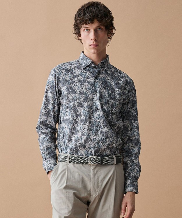 JOSEPH ABBOUD 【リバティ】ブラックレーベル リバティプリントシャツ グレー系5