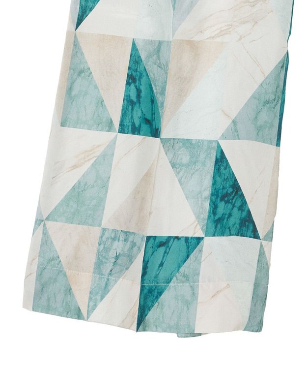 JOSEPH マーブルプリント　シルクトラウザーズ Lagoon combo