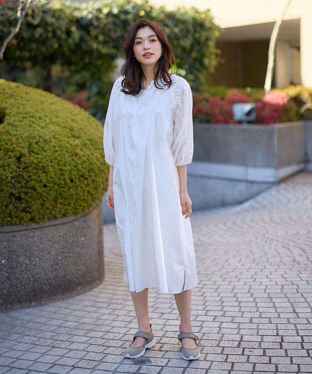 ANY 【ペチコート付】エンブロイダリーワンピース オフ