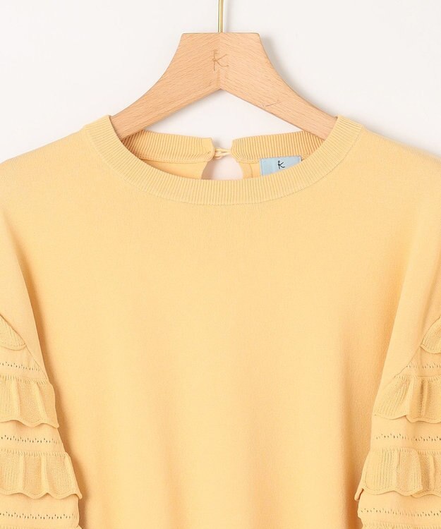 組曲 S 【WEB限定カラーあり】MINA 袖フリルニットプルオーバー イエロー系9
