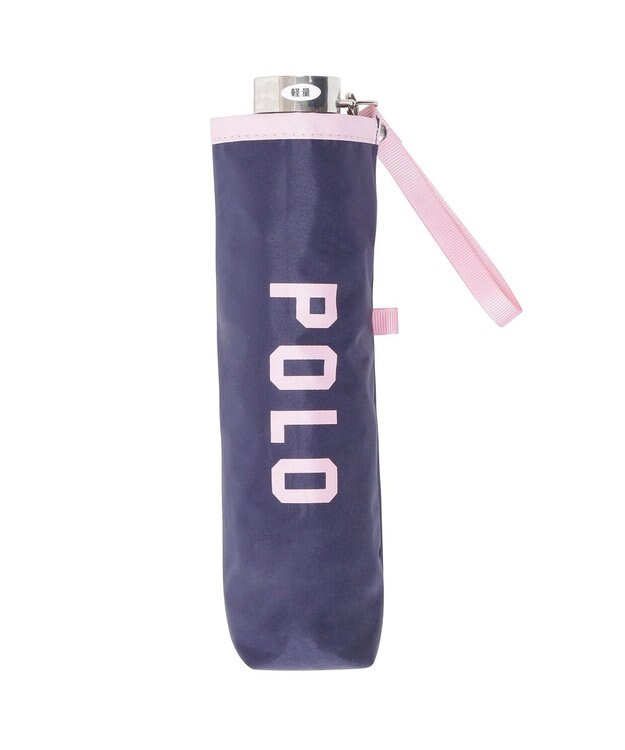 MOONBAT POLO RALPH LAUREN（ポロラルフローレン） 遮光 晴雨兼用 折りたたみ日傘 裏カラー PORO BEAR ポロベア ネイビー×ピンク＆ベアＰｔ