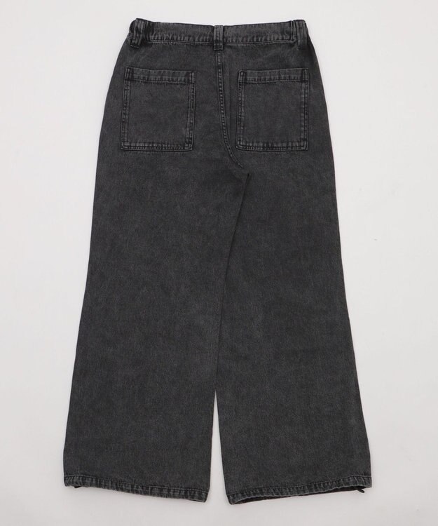 WEGO ローライズバギーフレアデニムパンツ デニムブラックソノタ