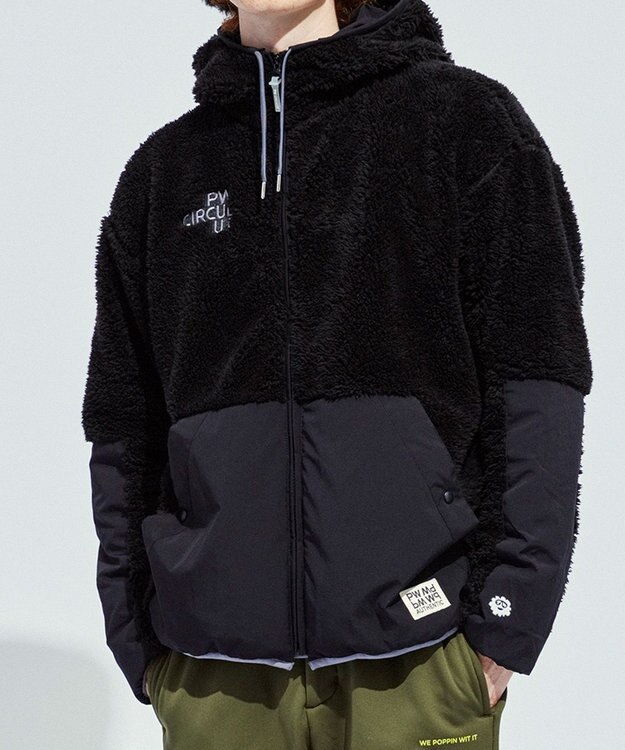 PW CIRCULUS 【MEN】フェイクファーブルゾン ブラック系