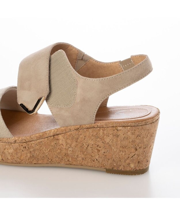 ing <ing>ワンポイントウエッジソールサンダル オークコンビ