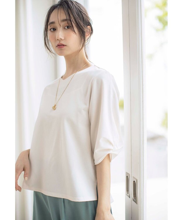 ANY SIS L 【接触冷感/UVカット】サカリバタックスリーブ プルオーバー アイボリー