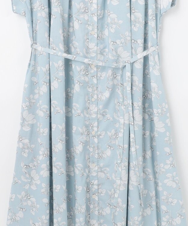 ANY L 【手洗い可能】レトロギャザーワンピース サックス