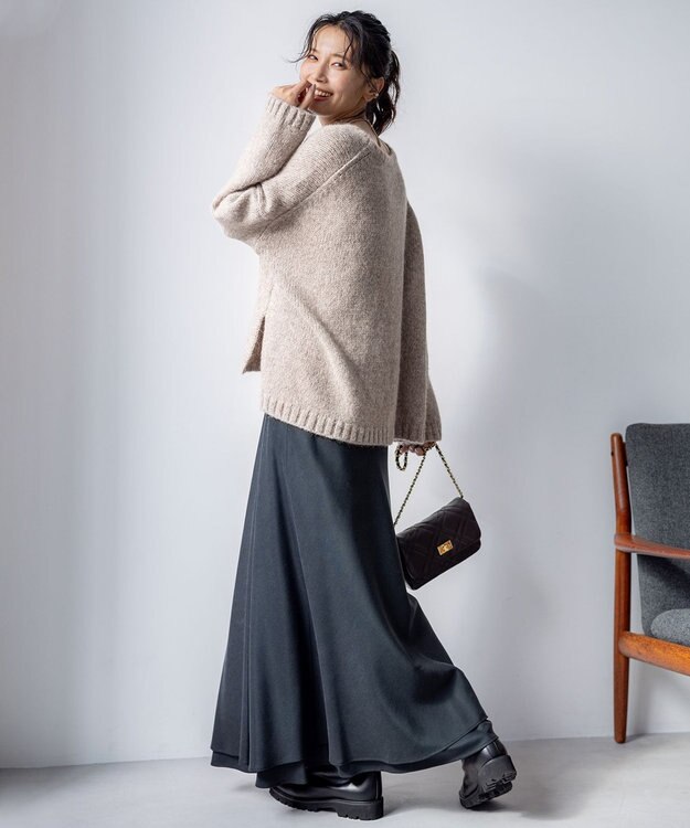 23区 【滝沢眞規子さん着用】ベビーアルパカ クロップド ニット ベージュ系