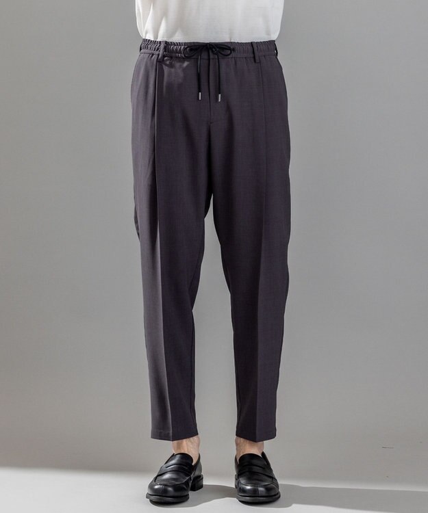 JOSEPH HOMME 【新柄】テクノボイルストレッチ ドロスト付きワイドテーパードパンツ / TEDDY CONVERTIBLE グレー系