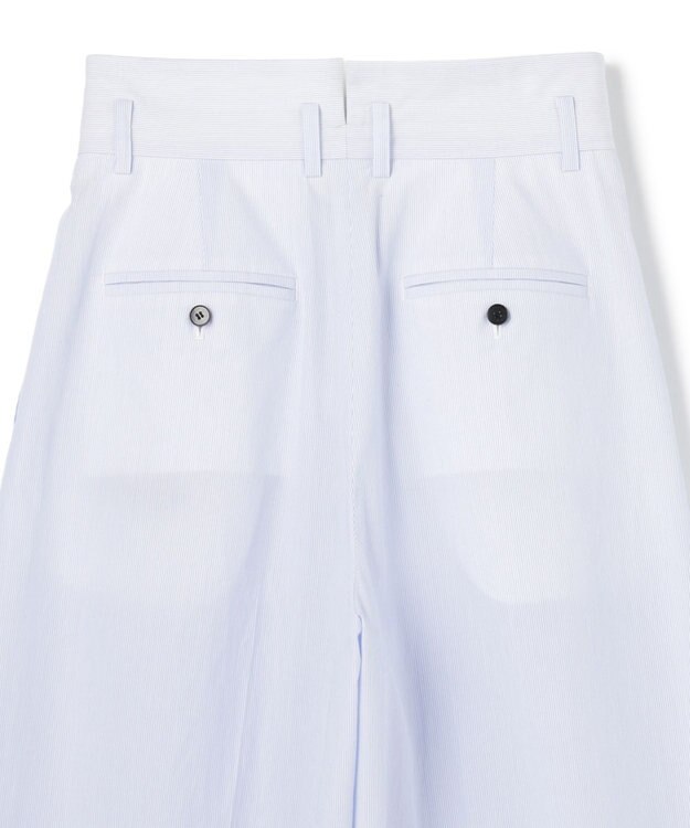 uncrave コットンクロスストライプ ワイドトラウザー サックスストライプ