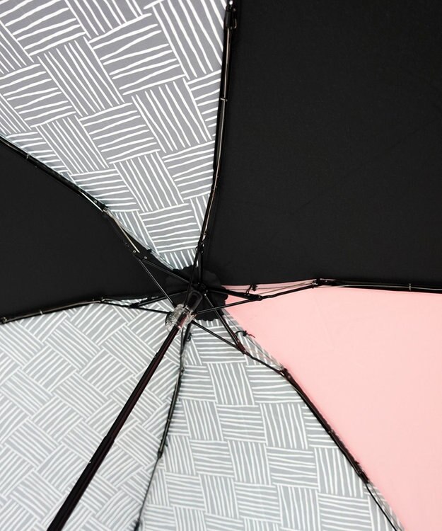 +RING 【UVカット95%以上】【UPF50＋】プラスリング レディース向け 晴雨兼用 折傘 BLK T1306 黒