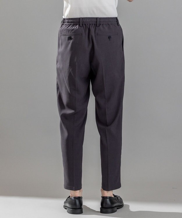 JOSEPH HOMME 【新柄】テクノボイルストレッチ ドロスト付きワイドテーパードパンツ / TEDDY CONVERTIBLE グレー系