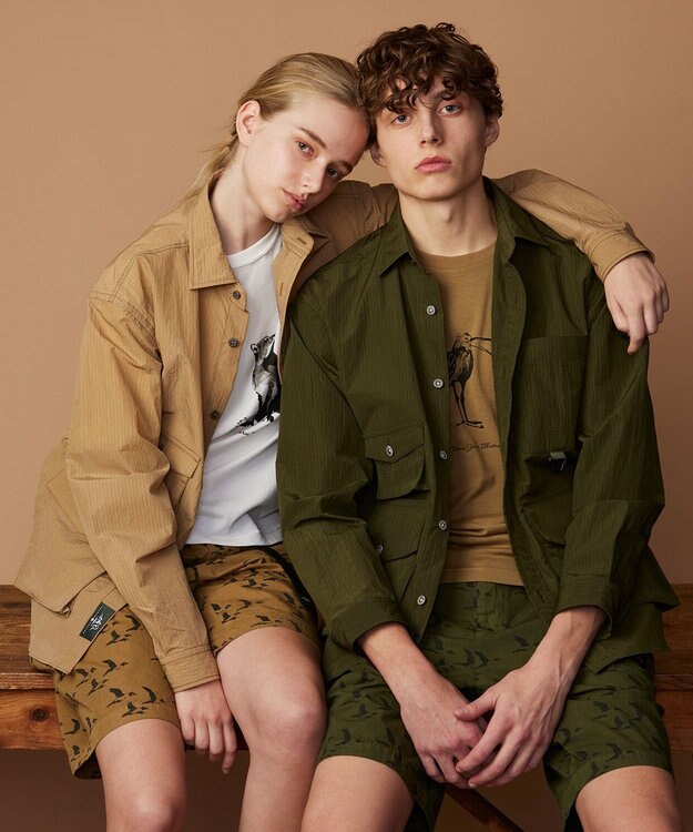 JOSEPH ABBOUD MOUNTAIN 【CREA掲載・ECO撥水・軽量】Teemu Jarviコラボシャツ カーキ系