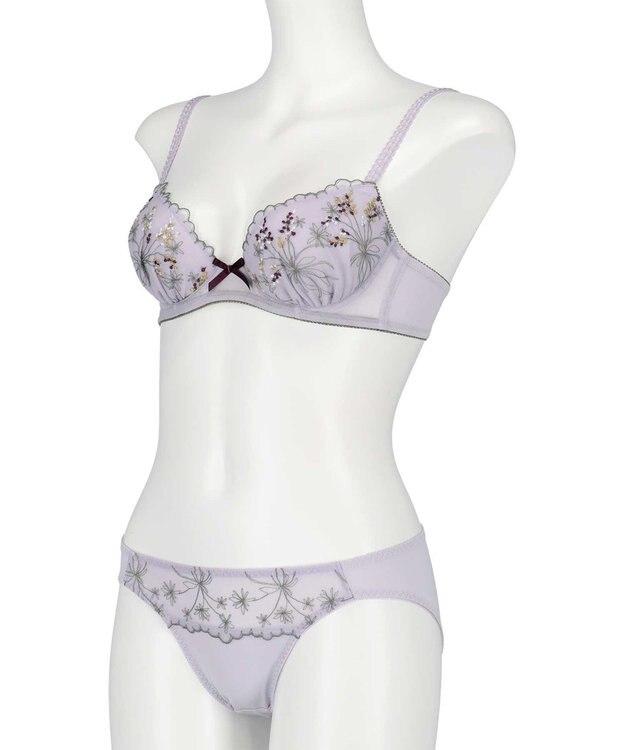 AMPHI ブラジャー ショーツセット まる胸メイク WEB限定カラーあり 【ブラショーツセット】 上下セット ブラ BCC224 アンフィ／ワコール パープル