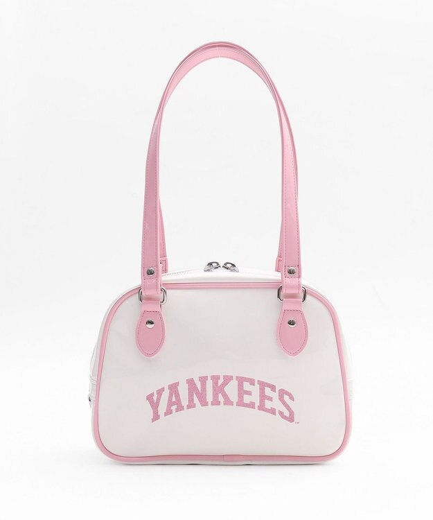 WEGO 別注MLBエナメルボストンバッグ ホワイト