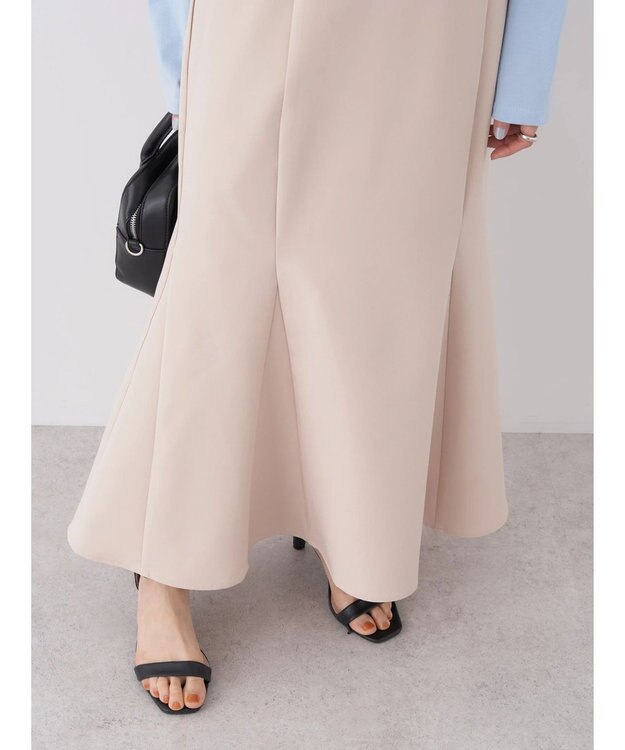 earth music&ecology フレアマーメイドスカート Light Beige