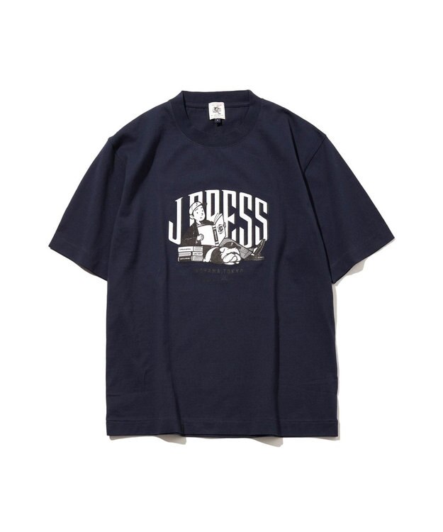 J.PRESS MEN 【AaronChang】【UNISEX】プリント Tシャツ ネイビー系