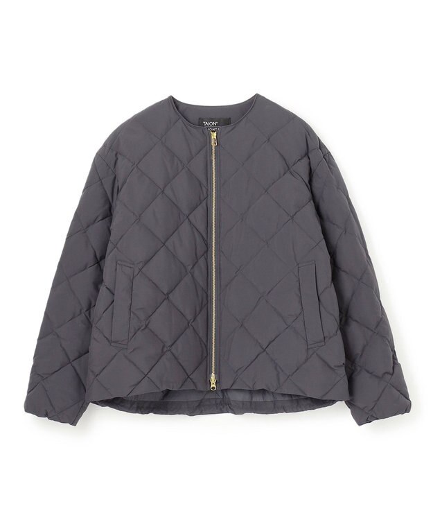 UNFILO 【TAION×UNFILO】キルティングダウン ショート丈ブルゾン チャコール