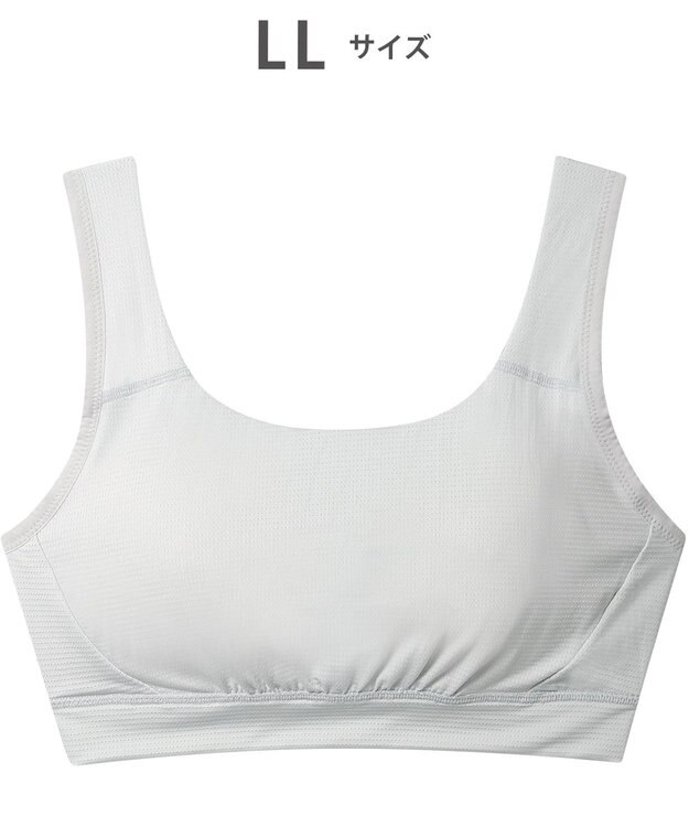 CW-X 【WOMEN】 CW-X スポーツブラ ノンワイヤー 自然な丸みのバストシルエット ズレを軽減 吸汗速乾性(本体) 3Lまで対応 大きいサイズ レディース HTY112 /ワコール シルバーグレー