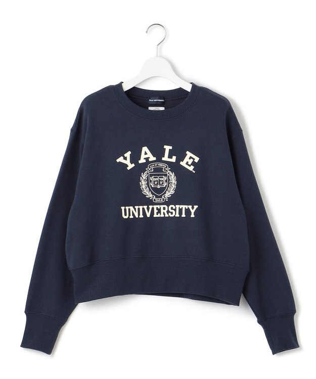 J.PRESS YORK STREET 【WOMEN】YALE × J.PRESS YORK STREET コラボショートスウェット ネイビー系