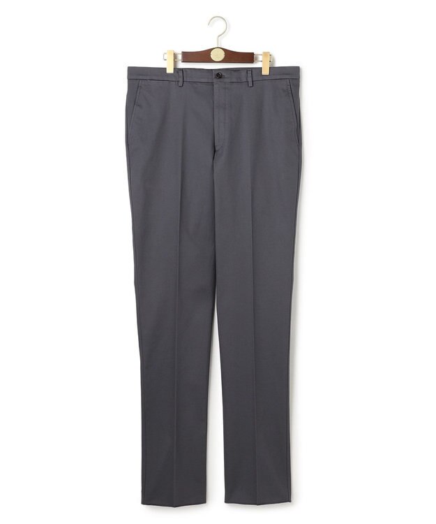 J.PRESS MEN 【KING SIZE / ストレッチ】トリコチン ステムテーパード パンツ グレー系