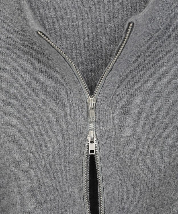 Green Parks SET2点Zipニットカーディガン+アメスリタンク Gray Mixture