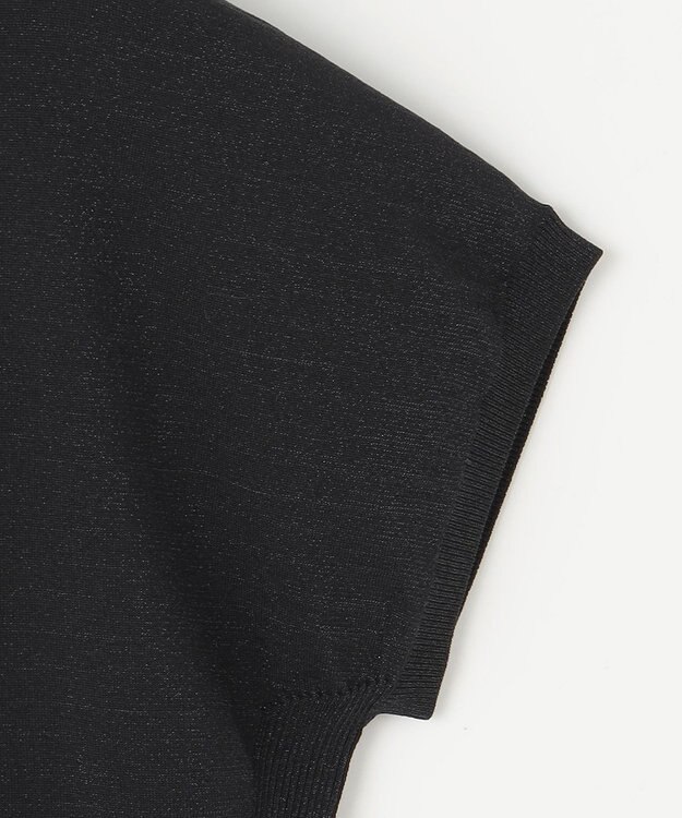 23区 S 【洗える】レーヨンポリエステルストレッチ プルオーバー ラメニット ブラック系