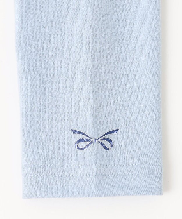 組曲 KIDS 【150-160cm】リボンアート Tシャツ サックスブルー系