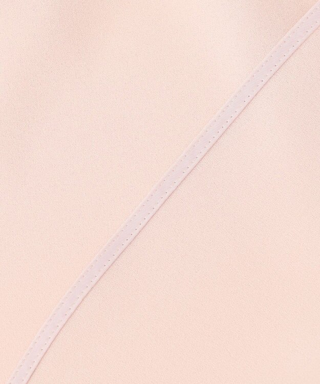 BEIGE， 【洗える】STOW / バンドカラーフリルブラウス Nude