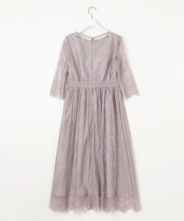 ANY SIS 【洗える】パネルレース ドレス ローズグレー