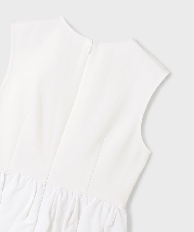 GRACE CONTINENTAL タフタペプラムトップ ホワイト